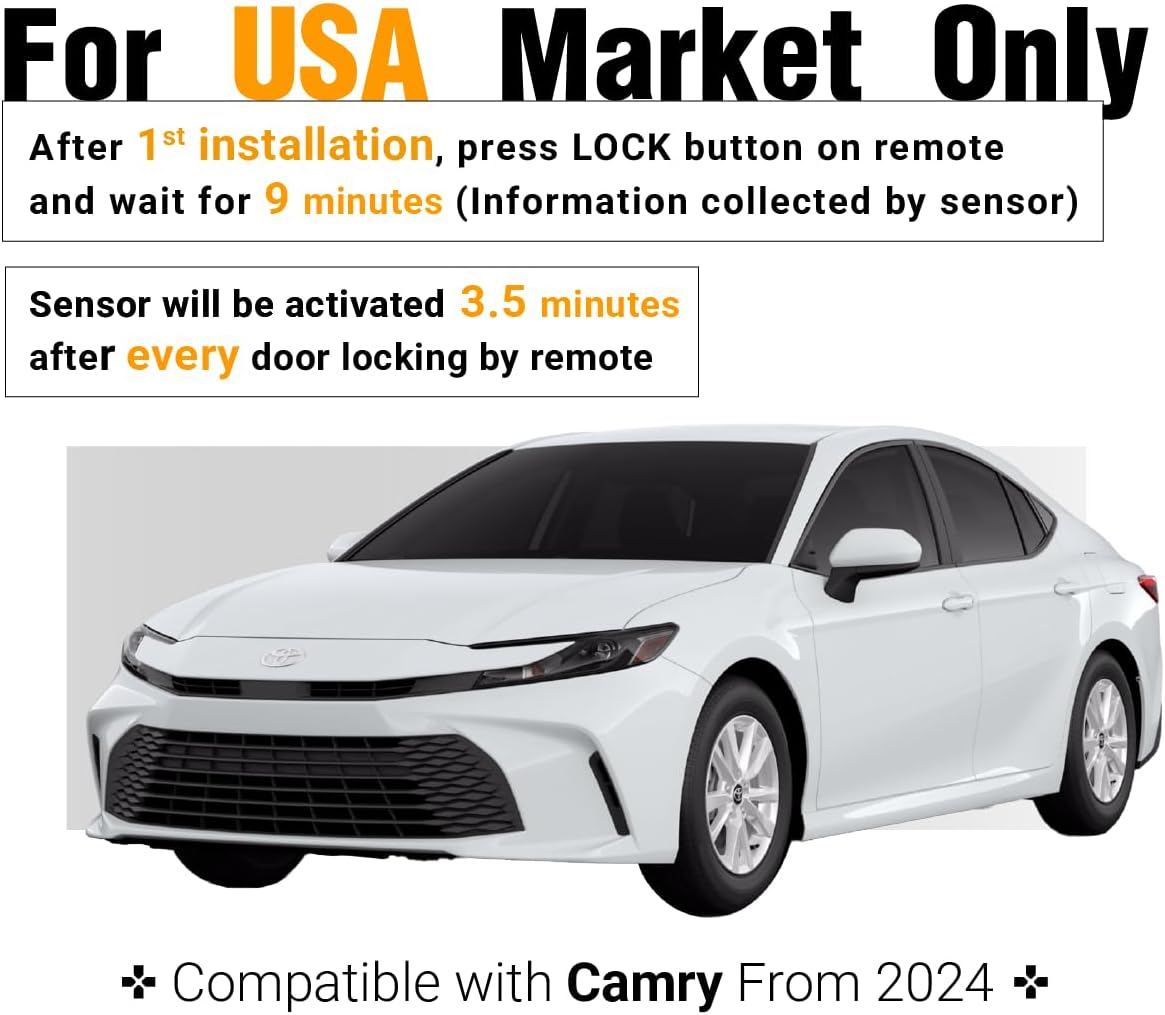 Protect-X Smart Sensor System for Camry 2026 2025 2024, Wheel Anti-Theft | Plug & Play, Catalytic Converter Anti-Theft, Window Breakage Alert, Window Control by Factory Keyfob, Valet Mode