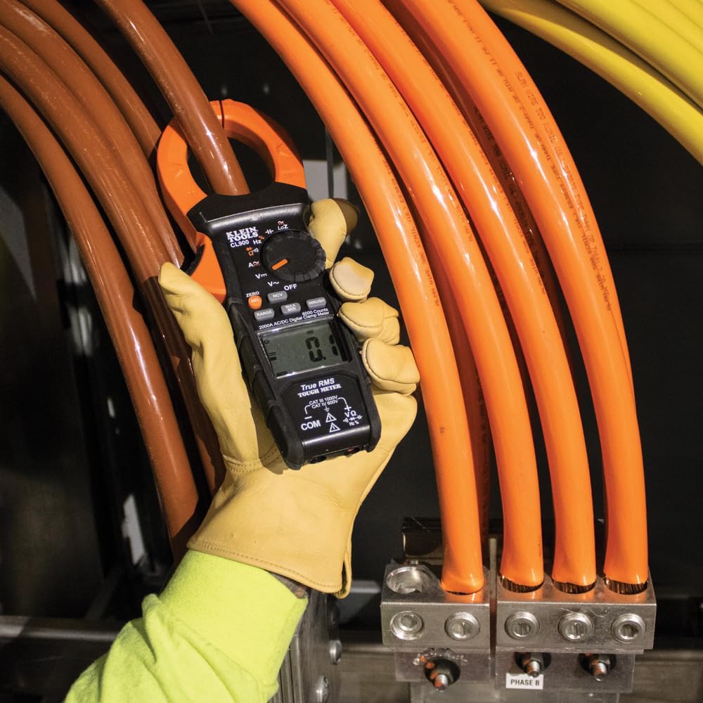 Klein Tools CL900 Digital Clamp Meter, Auto Ranging TRMS, AC/DC Voltage/Current, 2000A, LoZ , Continuity, Frequency, NCVT, Temp, More, 1000V