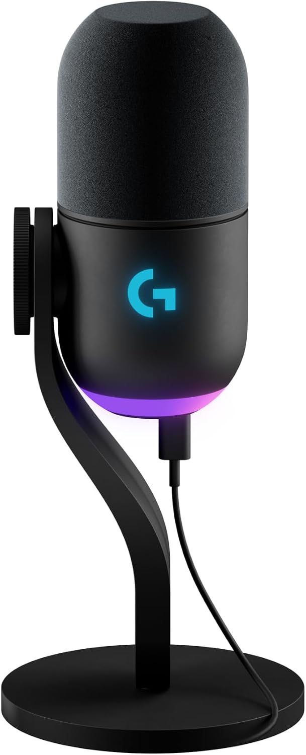 Logitech G Yeti GX Dynamic RGB Gaming/Podcast USB Microphone - Black | LIGHTSYNC, USB mic for streaming, supercardioid, USB plug and play for PC/Mac