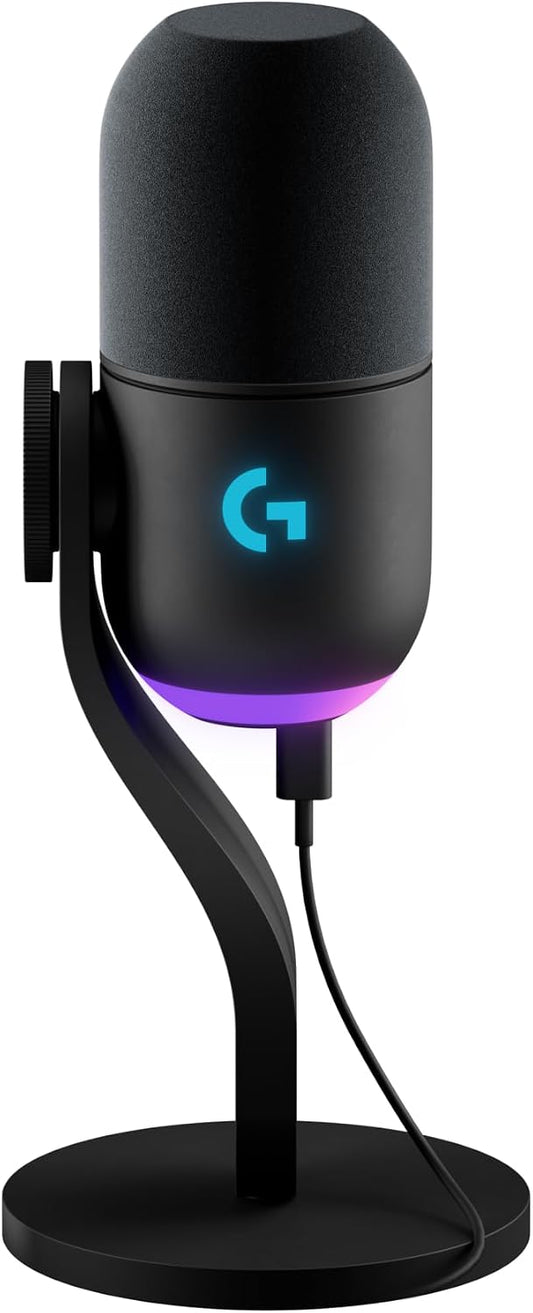 Logitech G Yeti GX Dynamic RGB Gaming/Podcast USB Microphone - Black | LIGHTSYNC, USB mic for streaming, supercardioid, USB plug and play for PC/Mac