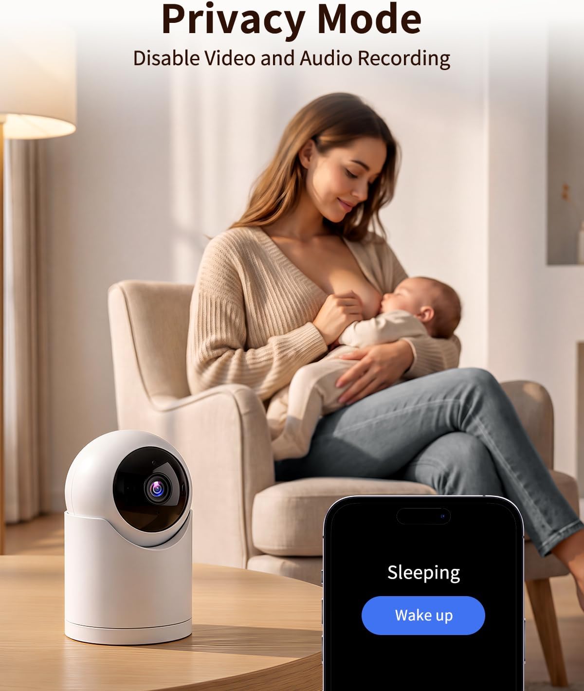 𝟐𝐊 Indoor Cameras for Home Security, for indoor Baby Pet Dog Cat Nanny | Auto tracking,5G&2.4G WiFi,Work with Alexa,AI Voice Output,Instant Alert,Night Vision,IP65