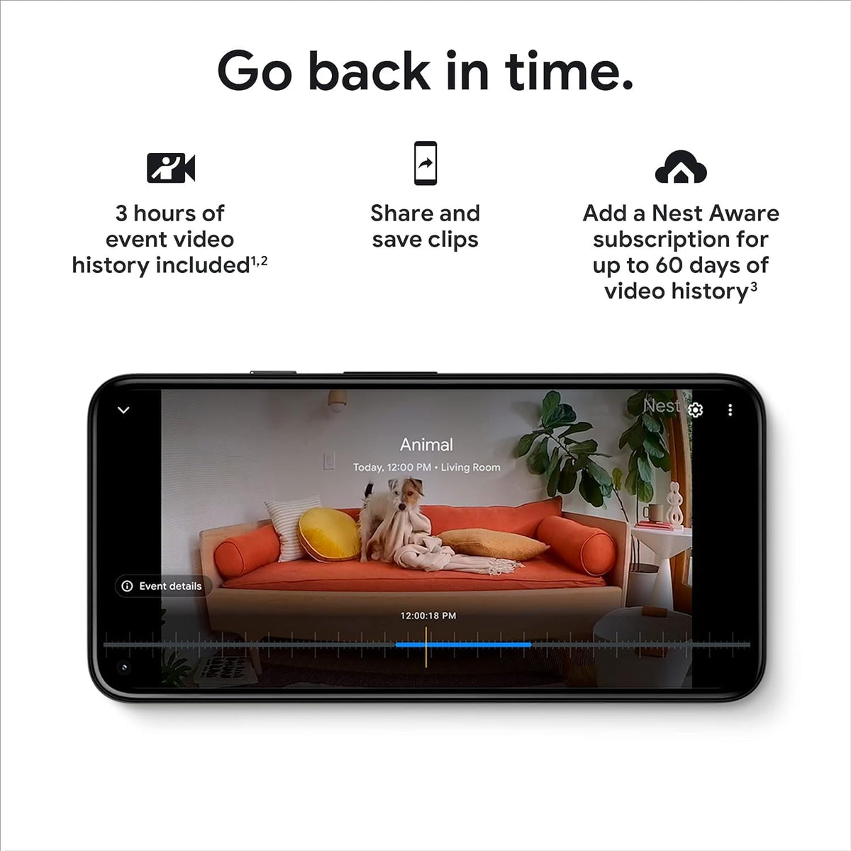 Google Indoor Nest Security Cam 1080p (Wired) - 2nd Generation - Non-Retail Packaging - Snow