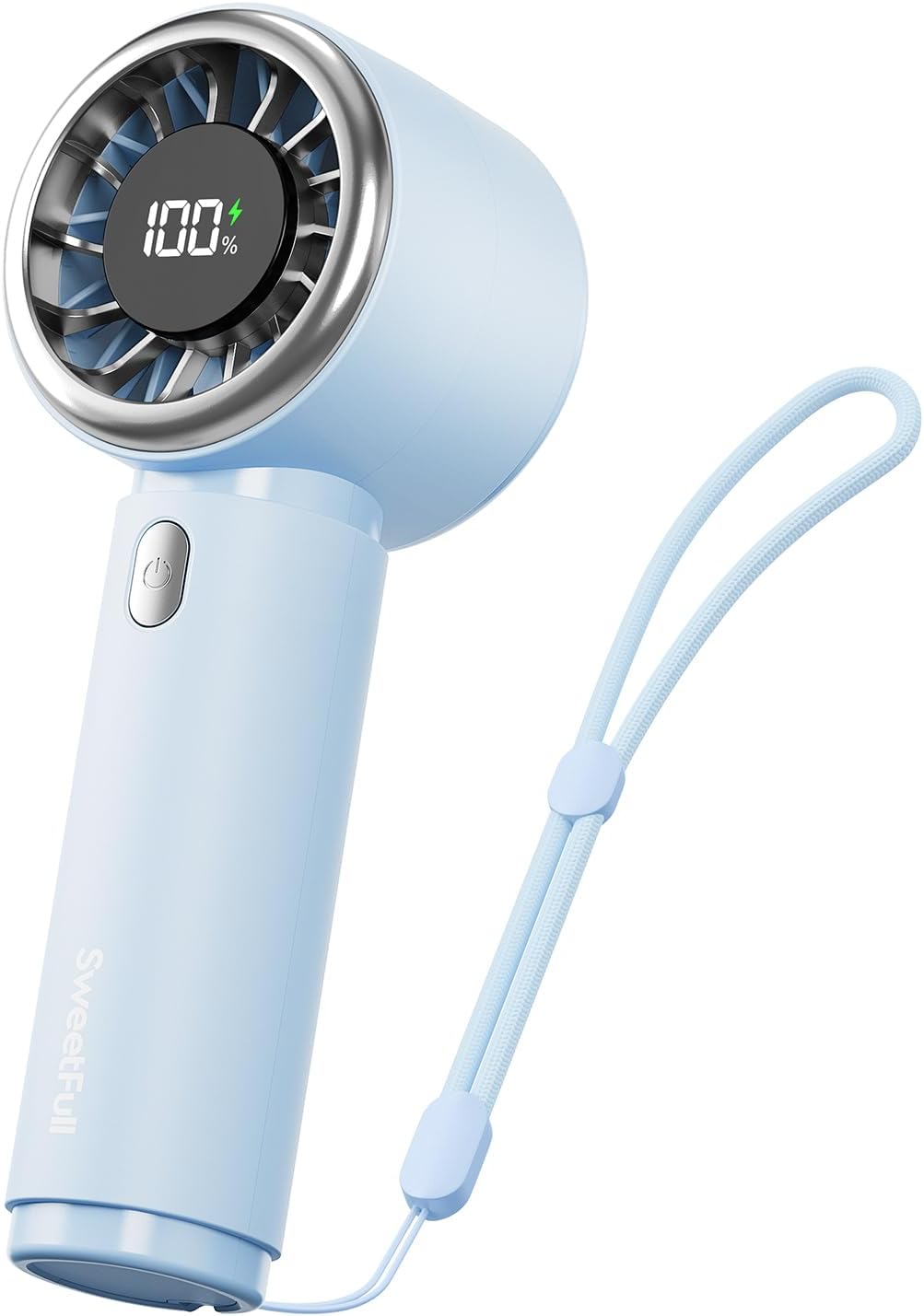 SWEETFULL Portable Handheld Fan, Mini Rechargeable Personal Hand Fan | Strong Airflow, Up to 12H, Pocket-Sized, 5 Speeds, Quiet Cooling Travel Essentials, Cute Gifts for Women, Girls, Lash, Makeup