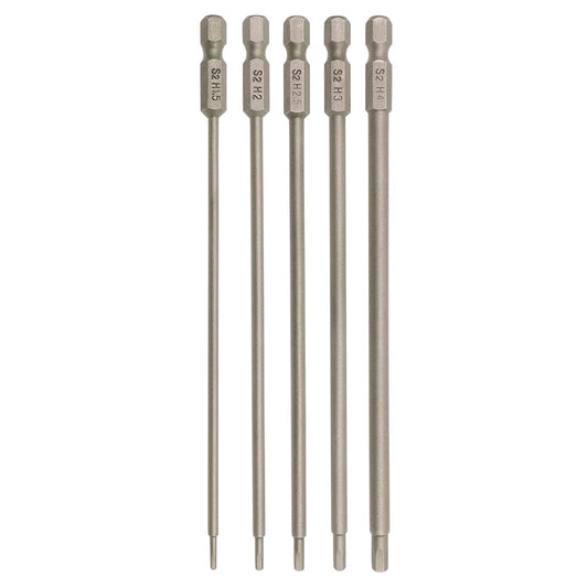 RC Hex Bit 1.5mm 2.0mm 2.5mm 3.0mm 4mm for Electric Screwgun/Power Drill | 6 Inch Power Bits,Hex Head Allen Wrench Drill Bit Set,Professional Grade ¼ Inch Hex Shank for Screwdrivers,High Quality Steel