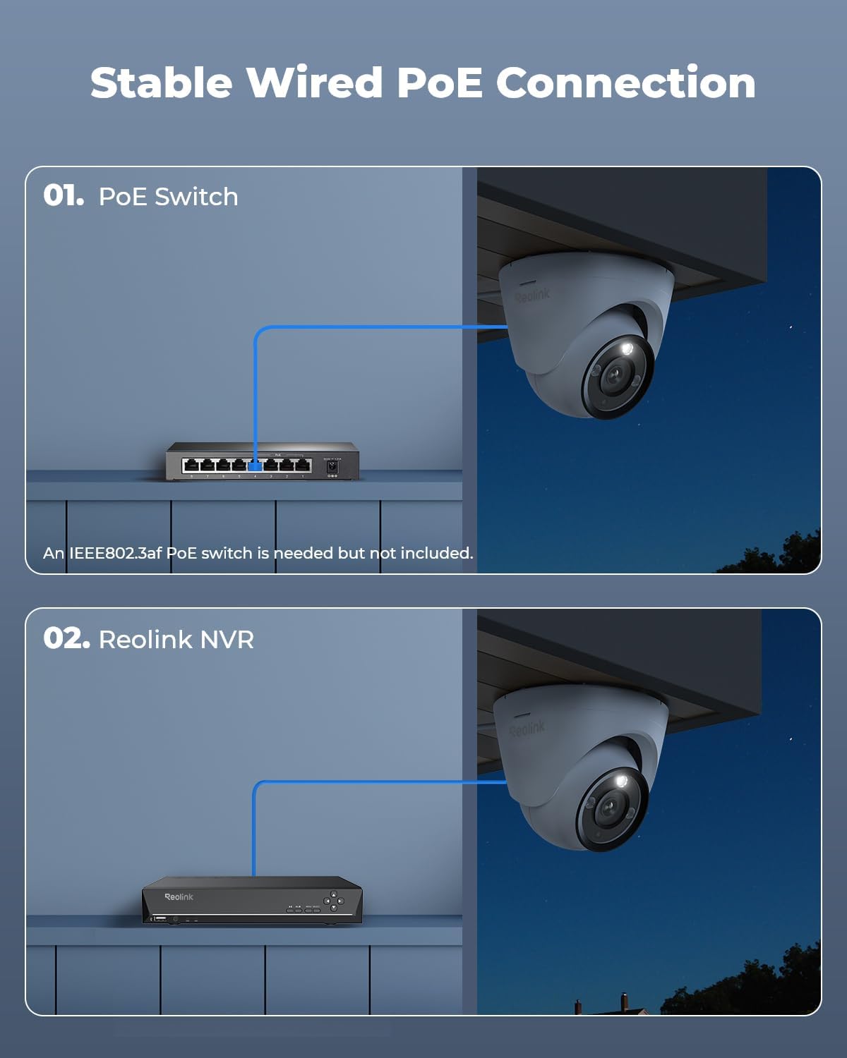 REOLINK RLC-1224A 12MP Dome Outdoor PoE Camera for Home Security | Human/Vehicle/Pet Detection, 700lm Color Night Vision, 2 Way Talk, Up to 512GB microSD Card, 24/7 Recording, No Monthly Fee