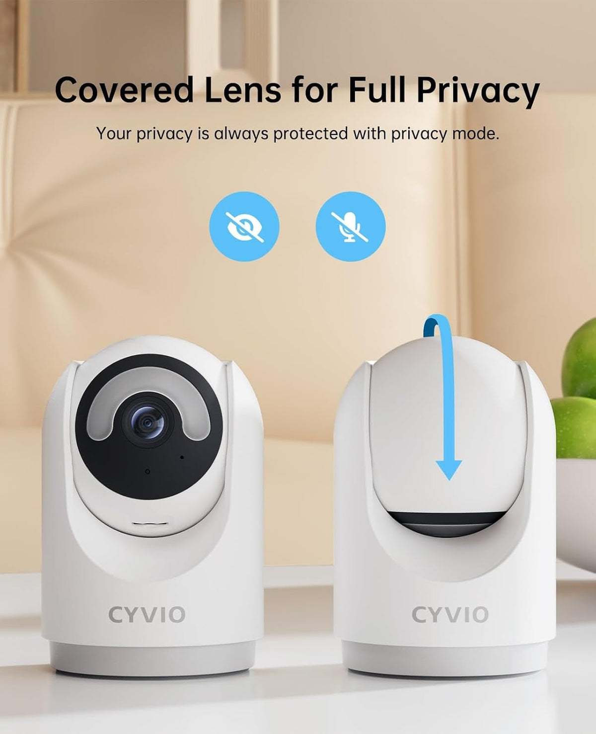 5MP Indoor Security WiFi Camera, with Smart Night Light, 2.4/5GHz