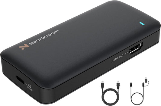 CCD10 Capture Card for PS5, PS4, Xbox, Switch and DSLR Cameras | 1080p60 USB-C 3.0 Capture, 4K60, 2K120 or 1080p240 Passthrough, Low Latency, 3.5mm Mic Input, OBS, Windows/Mac/Linux Support