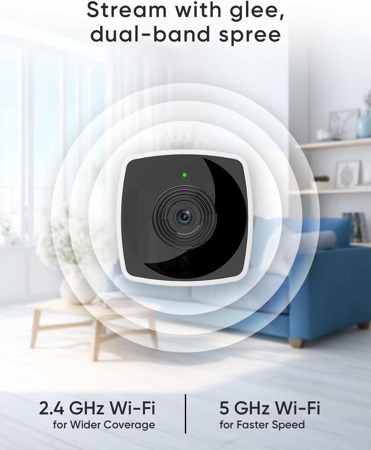 blurams Window Cameras for Home Security 5G&2.4G, 2K Security Camera Indoor, Pet Camera with Phone App, Indoor Camera w/AI Motion Detection, Compatible with Alexa, 2Pack