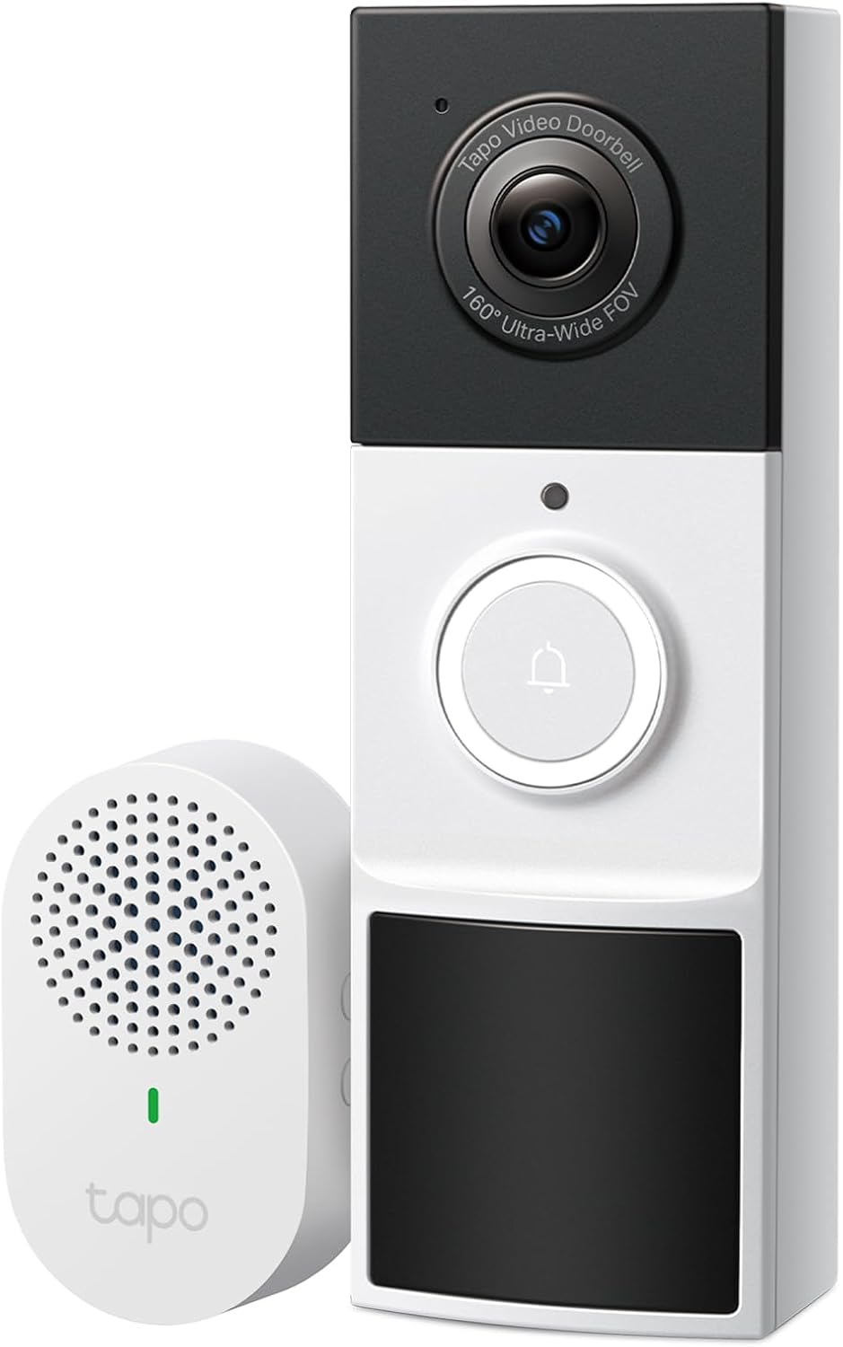 Tapo 2K Wireless Smart Video Doorbell with Chime - 160° Ultra-Wide View,Person Detection, Ring Call, 2-Way Audio, Subscription-Free Local Storage/Optional Cloud, Motion Only Alert, D210
