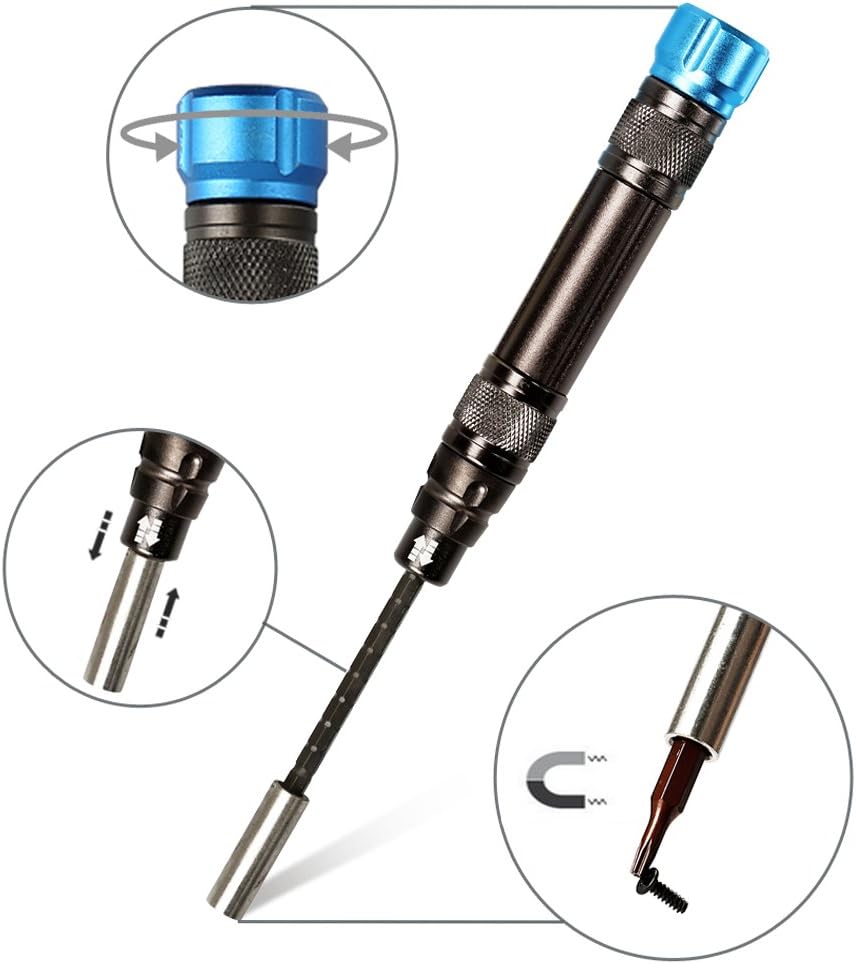 Screwdriver Set, 60 in 1 Precision Magnetic Driver Bits Professional Electronics Repair Tool Kit, Flexible Shaft, S2 Steel, for iPhone Smartphone Video Game Console