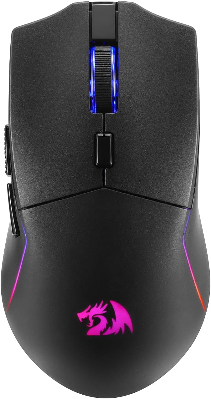 Redragon M730 PRO Wireless Lightweight RGB Gaming Mouse 10000 DPI | Cable-Free 0 Delay, Redefine Keybinding Macro, Vibing Backlight, Ergonomic Grip Body Comfort