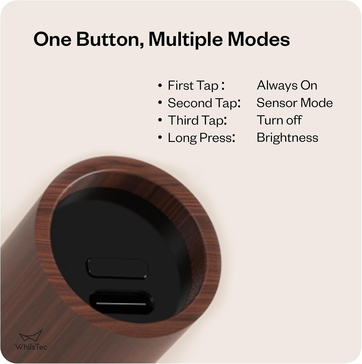 Motion Sensor Night Lights, Walnut Brown, 4 Pack