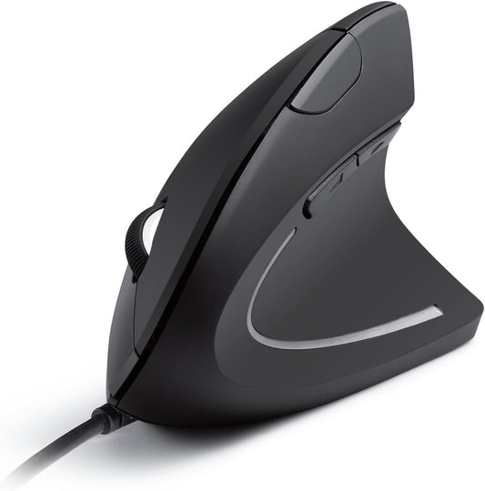 Anker Ergonomic Optical USB Wired Vertical Mouse 1000/1600 DPI, 5 Buttons CE100 (Renewed)