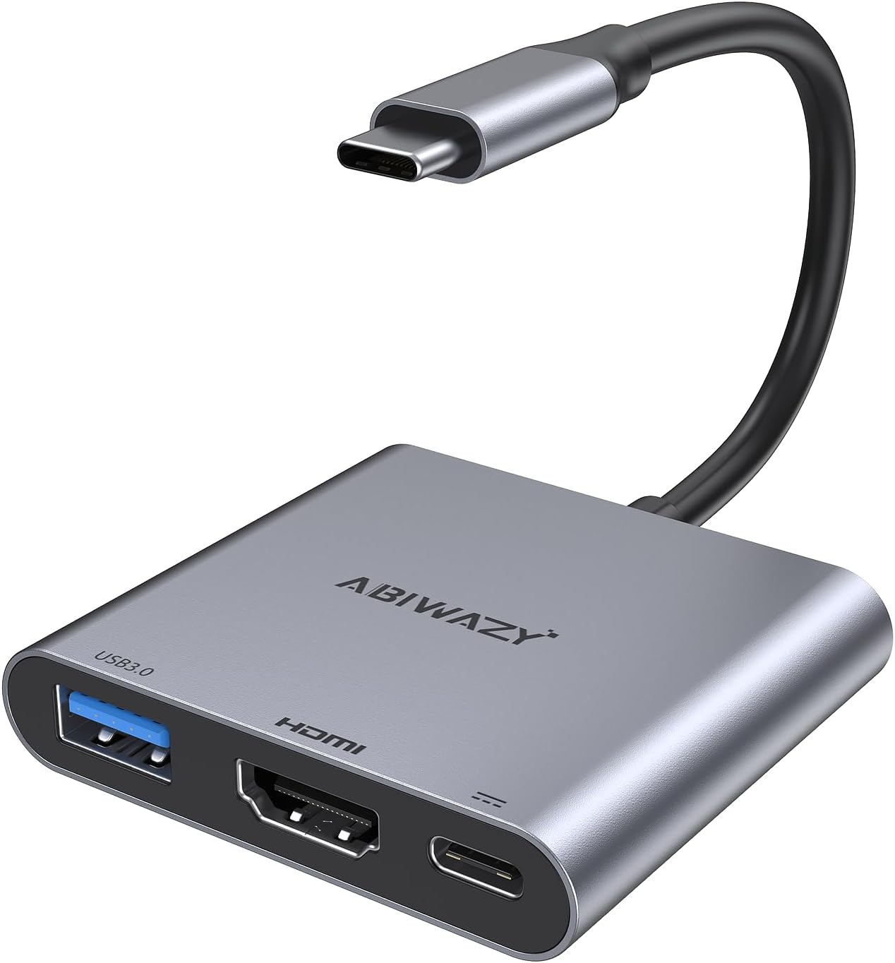 USB C to HDMI Multiport Adapter with 4K HDMI Output Type-C Hub Converter | USB C to 4K HDMI USB 3.0 PD Charging Port,USB-C Digital AV Multiport Adapter for MacBook Pro/air,iPad Pro &More USBC Devices