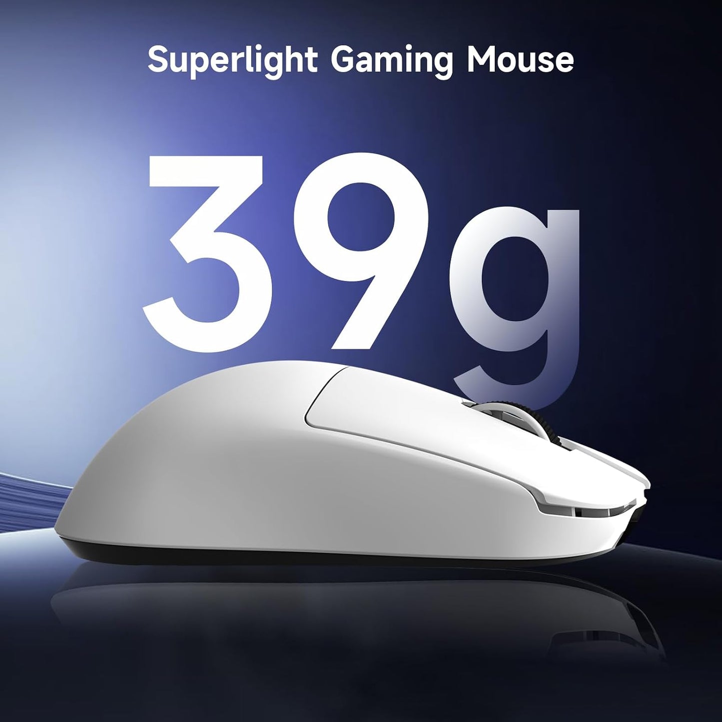 MCHOSE L7 Pro Wireless Gaming Mouse Super Light 39g, Gaming Mouse Esport with 26K DPI, Optical Switch, Programmable Buttons, Dual 8K Polling and PAW3395 Sensor, Tri-Mode Connection, PC/Mac - Black