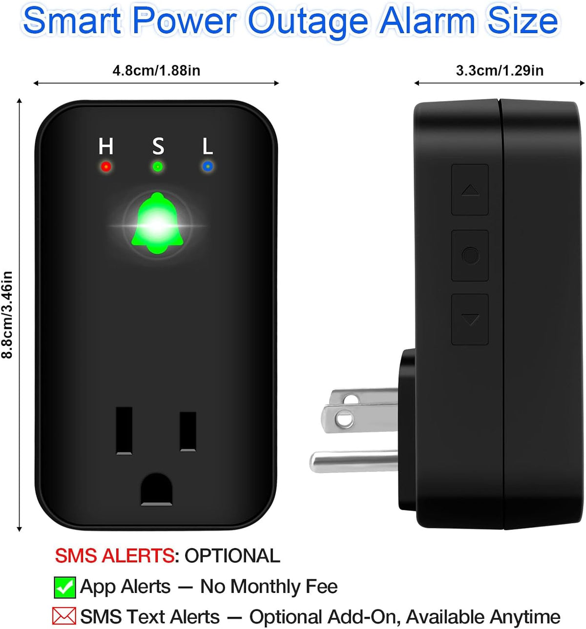 Power Failure Alarm with WiFi App Notifications, Smart Power Outage Alarm