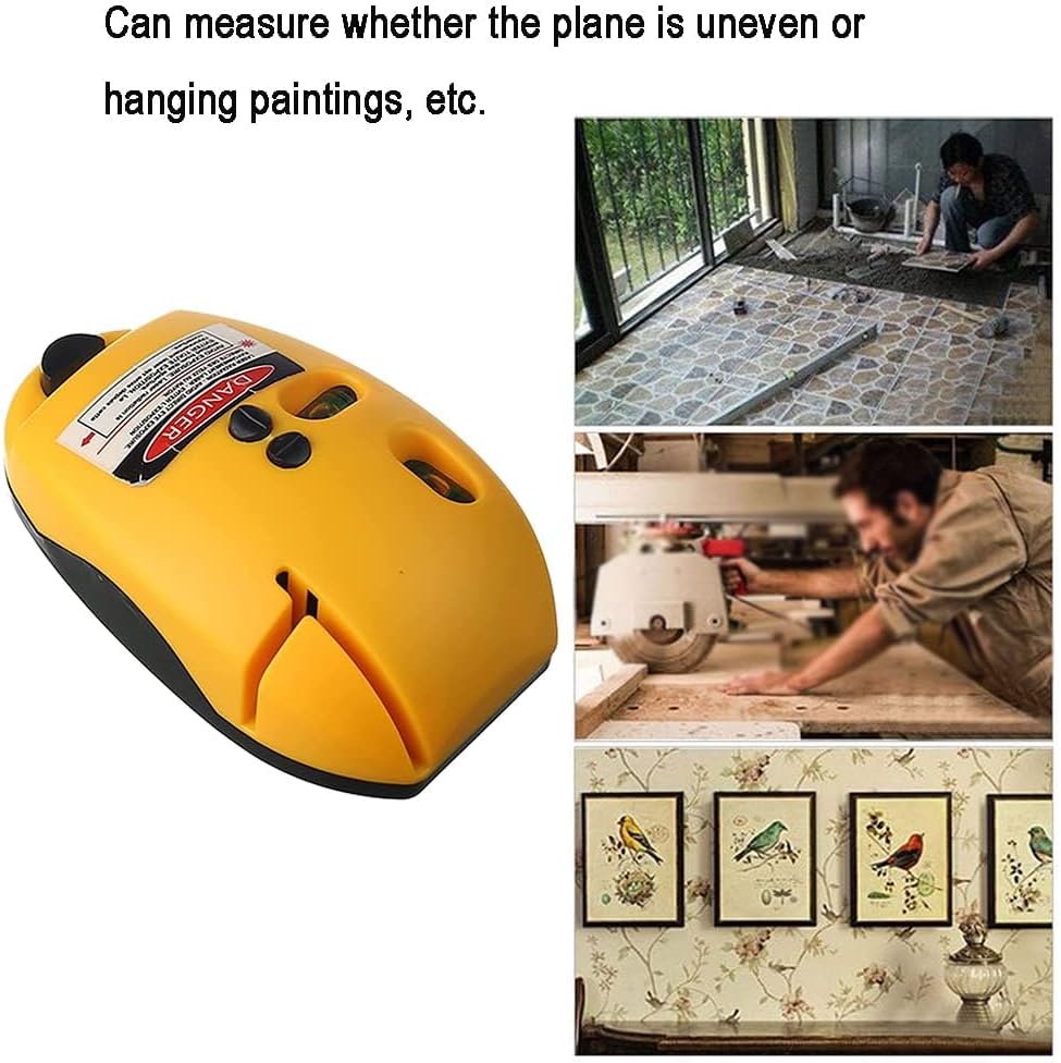 Level & Tool Laser Line Level 90° Multi Surface Laser Measuring | Horizontal & Vertical(Mouse), Laser Level has a Wall-Mounted Fixture, Which is Convenient for Repairing in Various Homes
