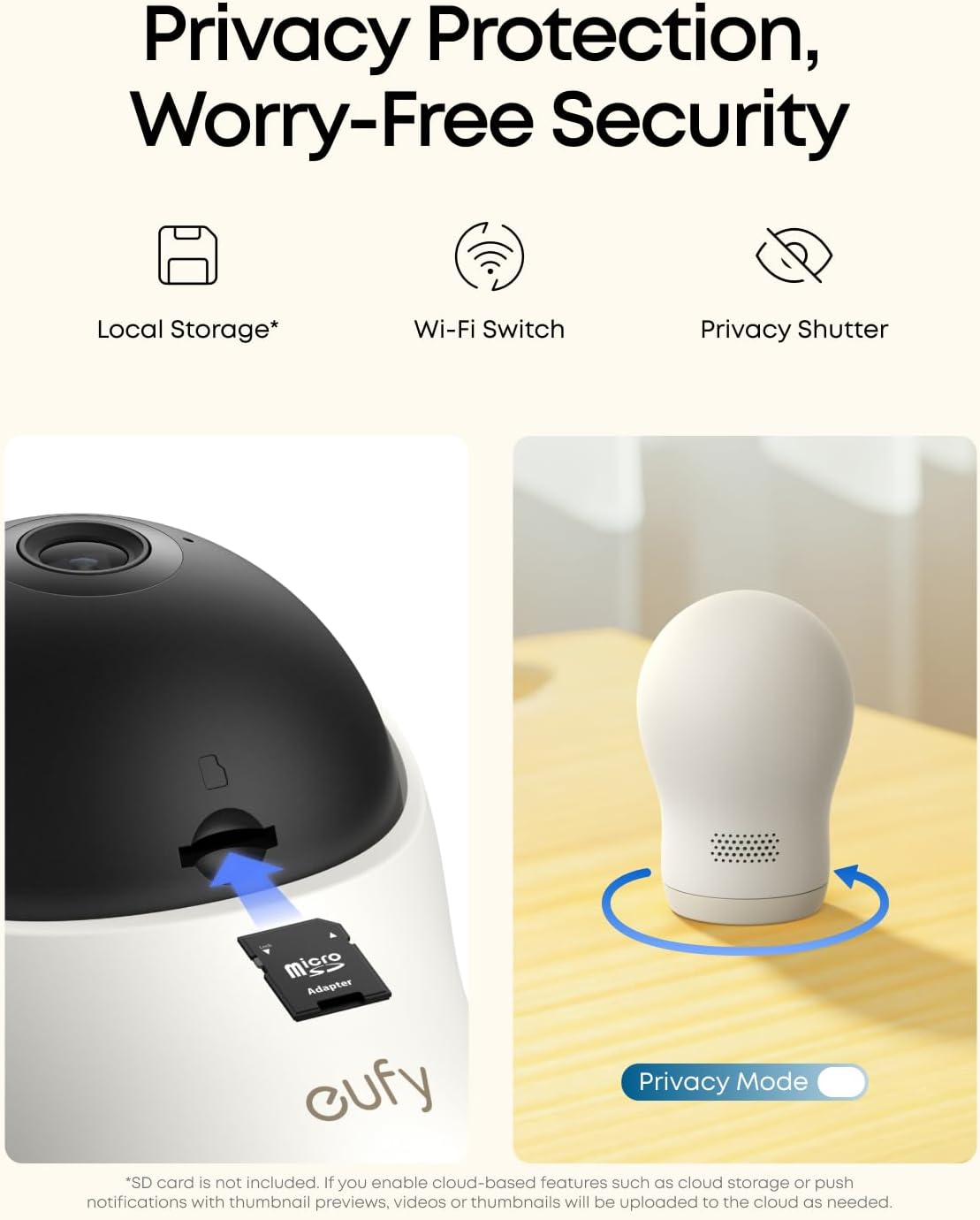 eufy Baby Monitor C10, 2K Camera, 4.5" 480p Display, No Wi-Fi