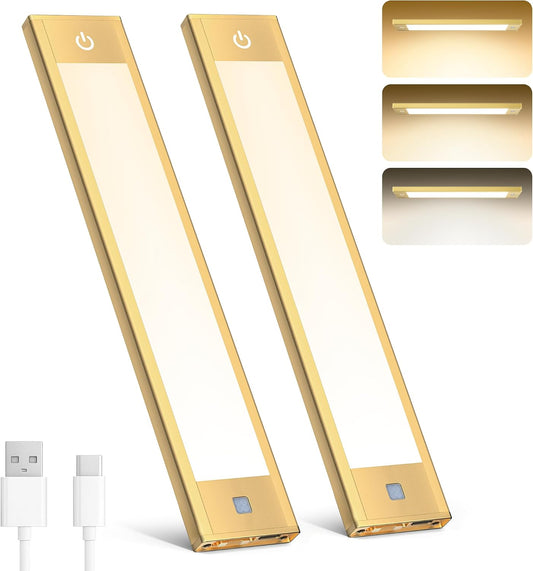 V4light Motion Sensor Cabinet Light, Rechargeable, Dimmable, 2Pcs, 9in