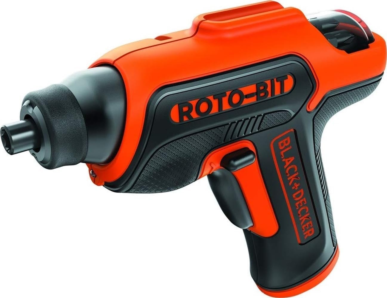 BLACK+DECKER 4V MAX Electric Screwdriver, Cordless, 180 RPM, 8 Bits With Built-In, Storage Compartment, Batteries Included (BDCS50C)