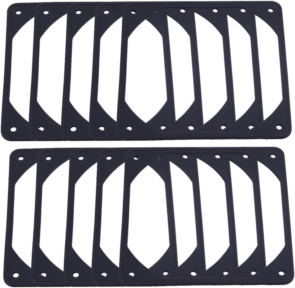 10pcs 120mm Black Anti-vibration Rubber Fan Gasket Silicone Shock Proof Absorption Pad For Computer PC Case