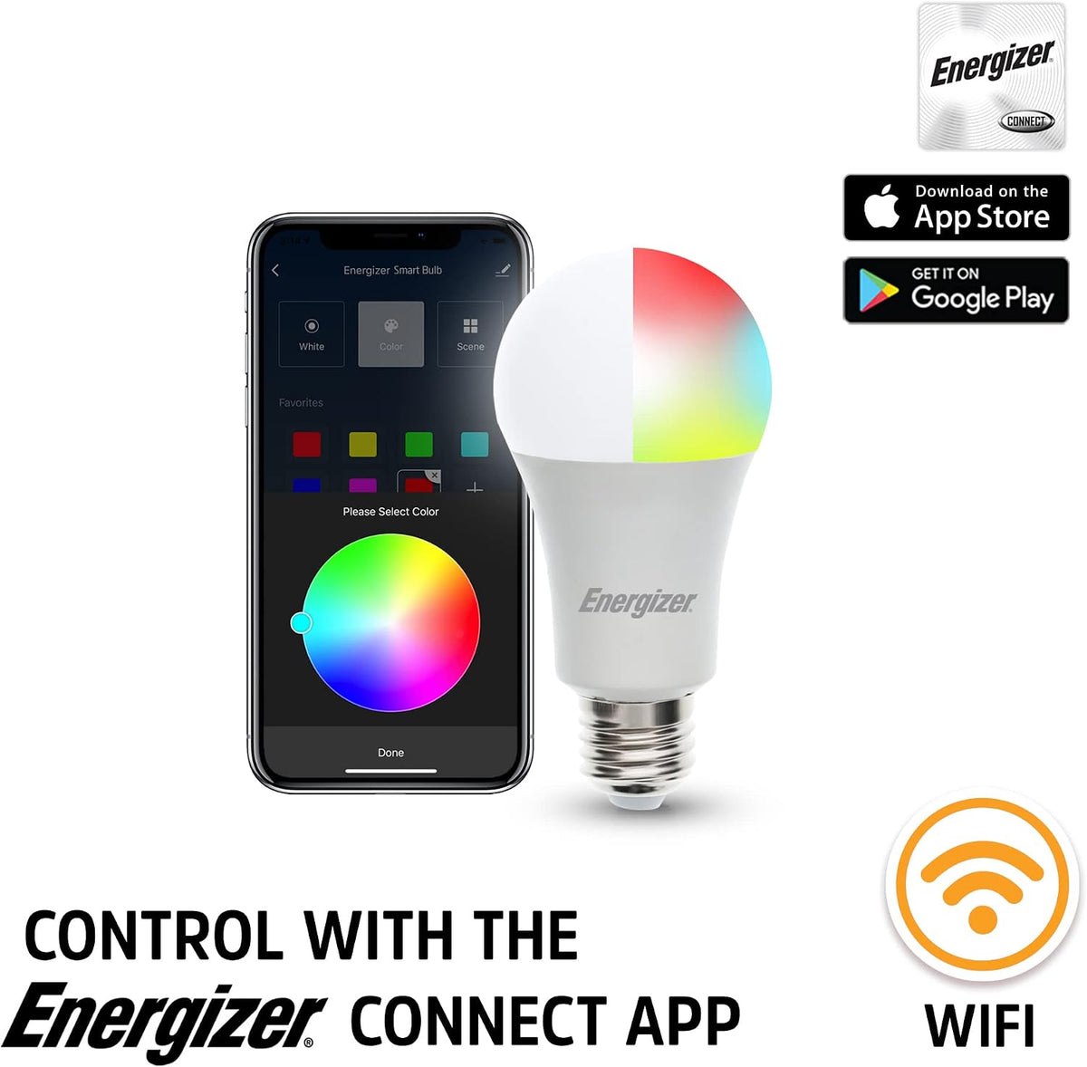 Energizer SMART RGBW A19 Bulb - 2 Pack