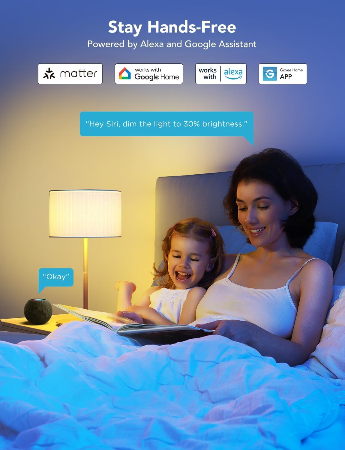 Govee Smart Light Bulbs 1200 Lumens, 12W 85W Equivalent, 2 Pack