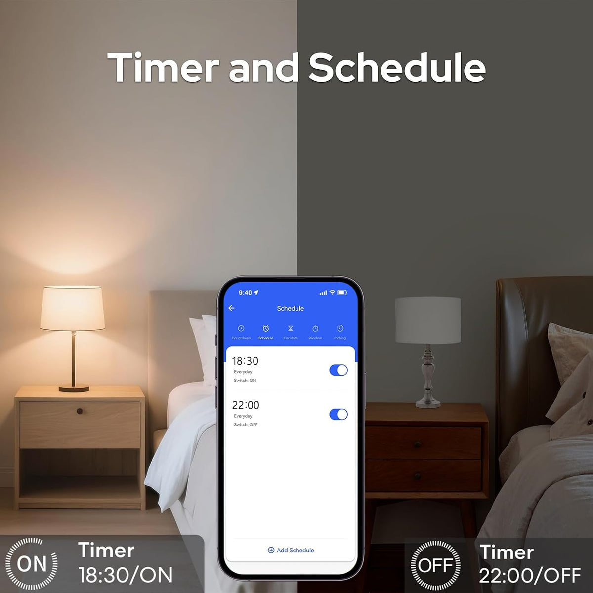 LoraTap Smart Wi-Fi Light Bulb Socket Adapter, Voice for Alexa/Google, Smart Life App Group & Timer, 60W Max, Incandescent Compatible, E26/E27