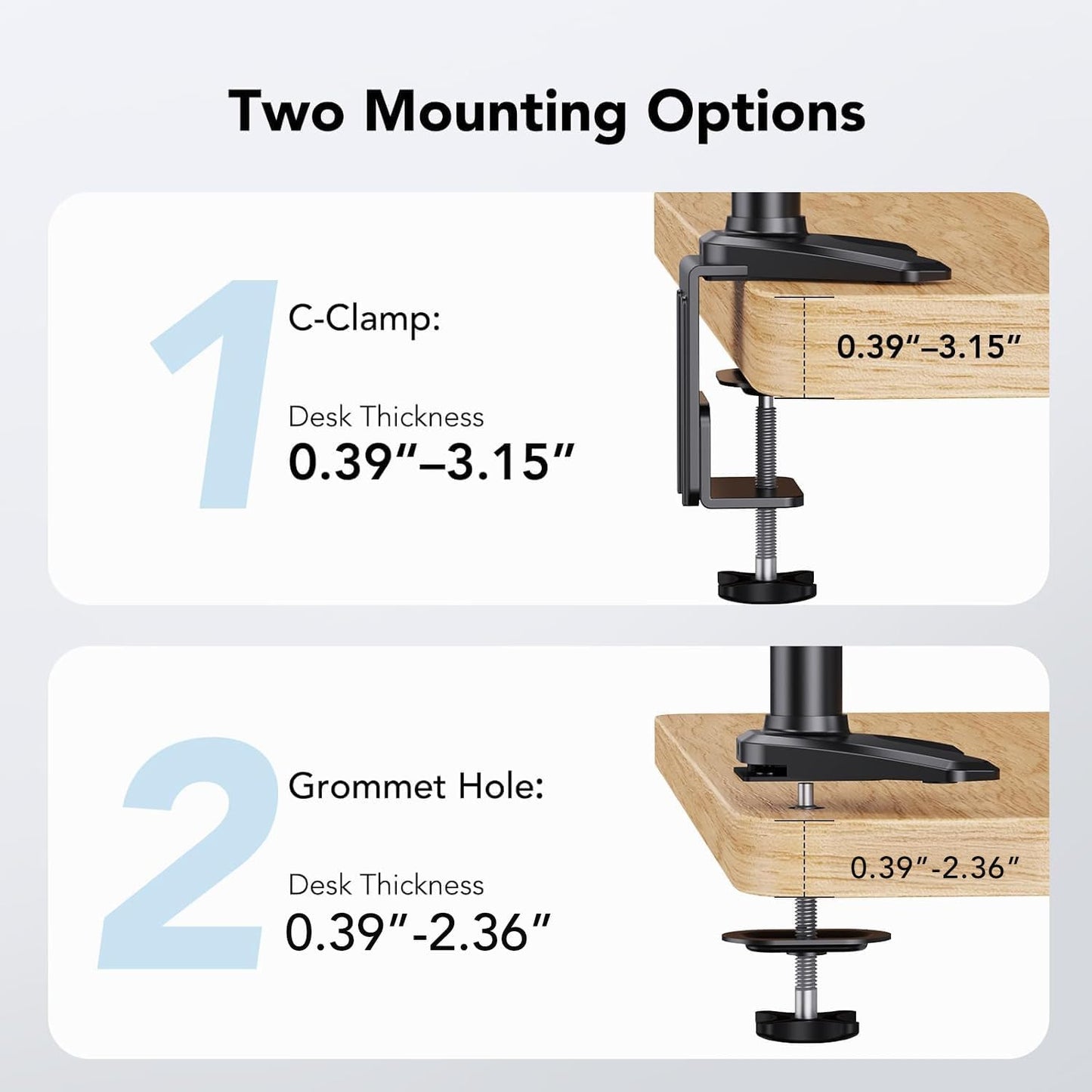HUANUO Dual Monitor and Laptop Mount for Max 32” Monitor and 17” Laptop, Adjustable Arm with Tilt, Swivel and Rotation, Dual Monitor and Notebook Stand with VESA Bracket 75/100 mm