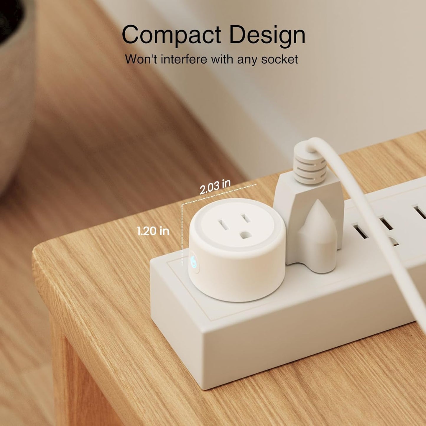 GHome Smart Plug, WiFi Smart Plugs Compatible with Alexa and Google Home, Smart Outlet Timer with APP Remote Control, 2.4GHz Wi-Fi Only, No Hub Required, ETL FCC Listed, White