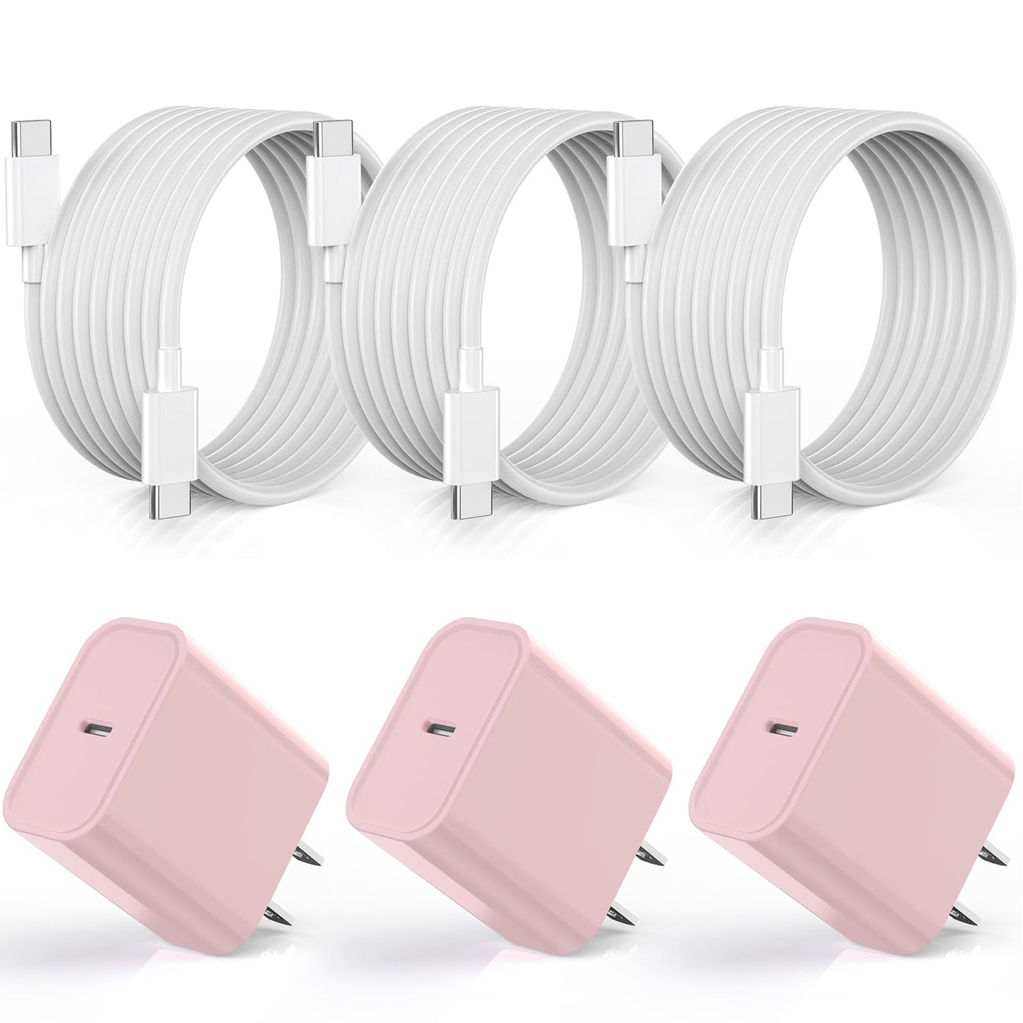 Fast Charger for iPhone 17 16 15, 3Pack USB C iPad Charge PD Fast Charger Block 6FT Long USBC to Type C i Phone Charging Cable Cord for iPhone 17 Air/Pro/Pro Max/16 Pro/Plus/15/15 Pro/Pro Max,iPad Pro