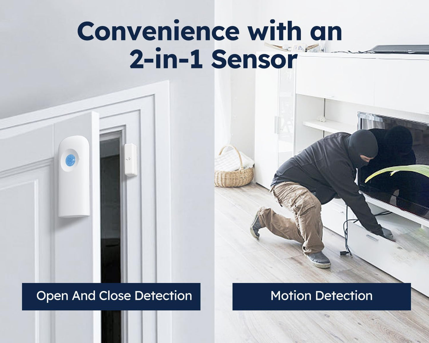 tolviviov Alarm System Wireless, DIY Door Alarm System for Home Security, Smart App Alerts, 7-Piece Kit, No Monthly fee, WiFi Alarm, Door Window Motion Sensor, for Home Security, and Kids Safety