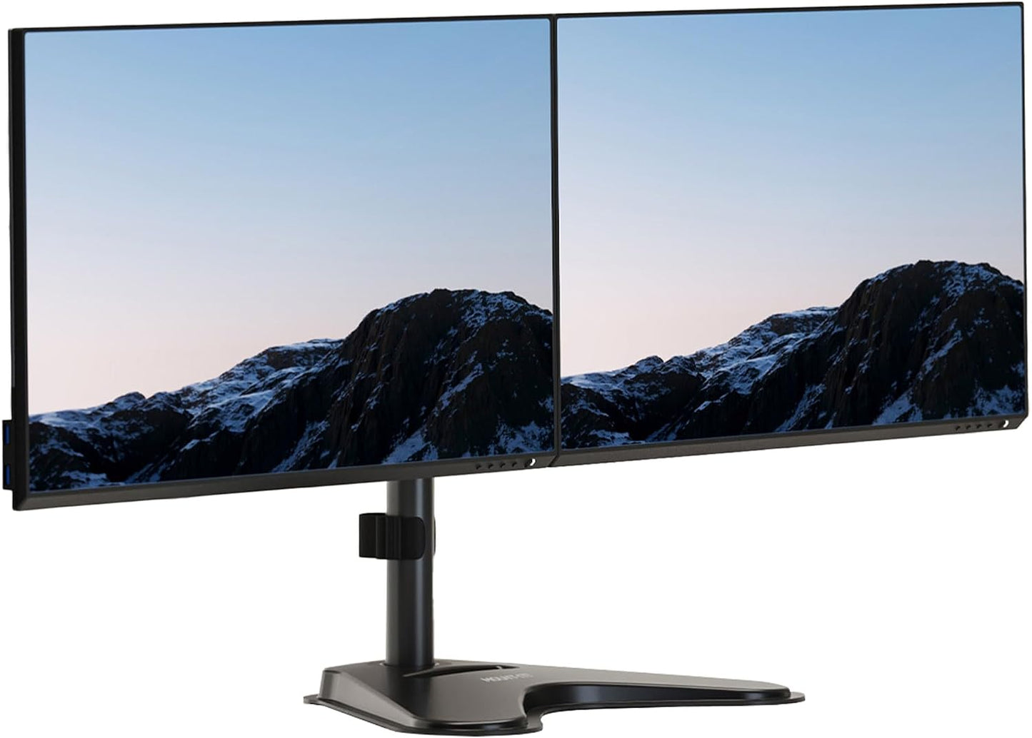 Mount-It! Dual Monitor Desk Stand Mount for 2 Screens VESA 75x75 & 100x100 | For Monitors up to 32”, Height Adjustable with Tilt, Swivel & Rotation
