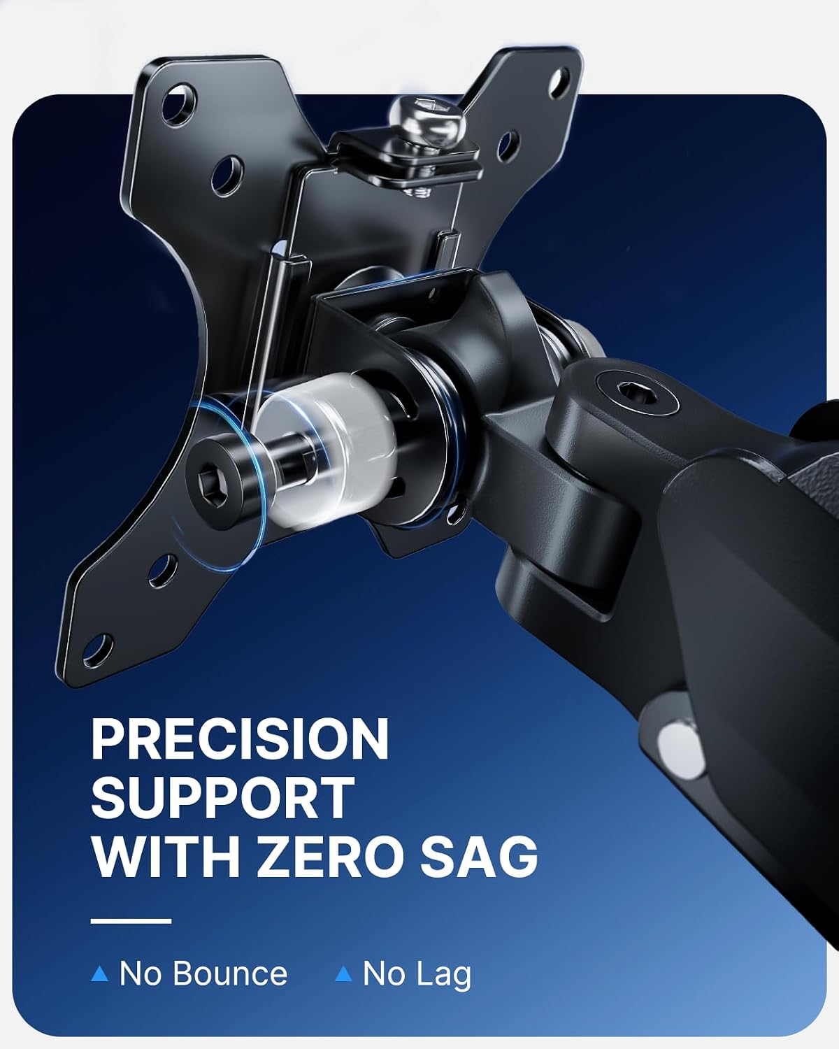 ErGear Heavy Duty Monitor Arm for 13-49″ Ultrawide Screens, 37.4 lbs Capacity, Full Motion Monitor Desk Mount, Rock-Solid Support, Dual C-Clamp & Grommet Mount, VESA 75x75/100x100mm