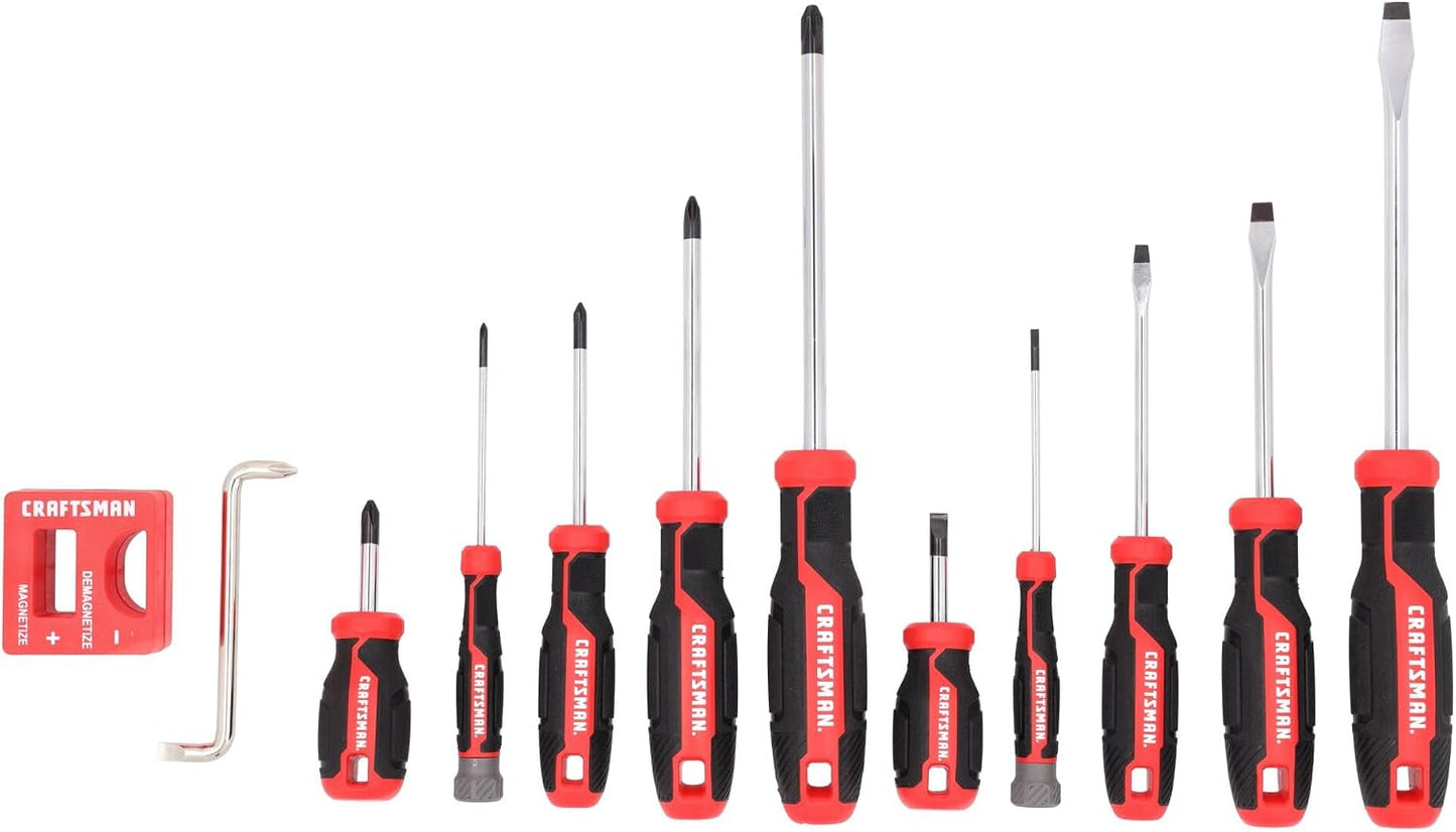 CRAFTSMAN Screwdriver Set, Bi-material, 12 Piece (CMHT65071N)