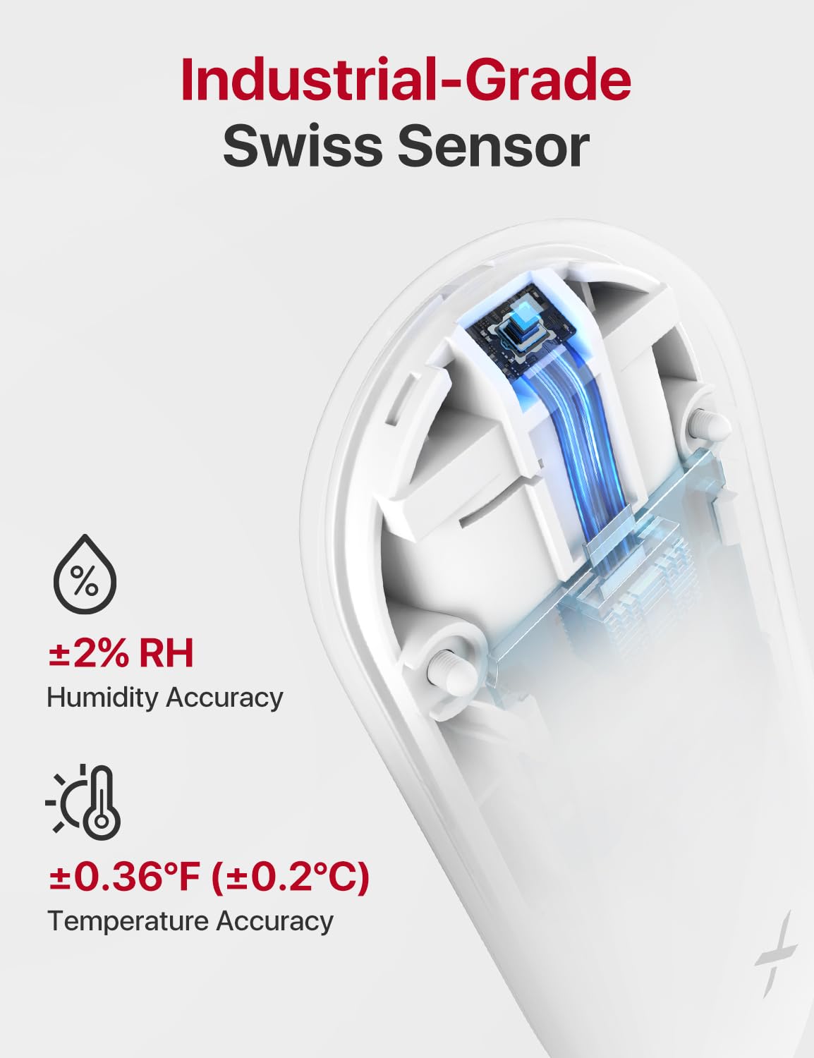 X-Sense Indoor Wi-Fi Thermometer Hygrometer, Base Station Required | Smart Temperature Sensor for House, Bedroom, Wine Cellar