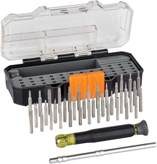 Klein Tools 32717 Precision Screwdriver Set with Case, All-in-One Multi-Function Repair Tool Set, 39 Bits Including Tamperproof Bits for Apple Products