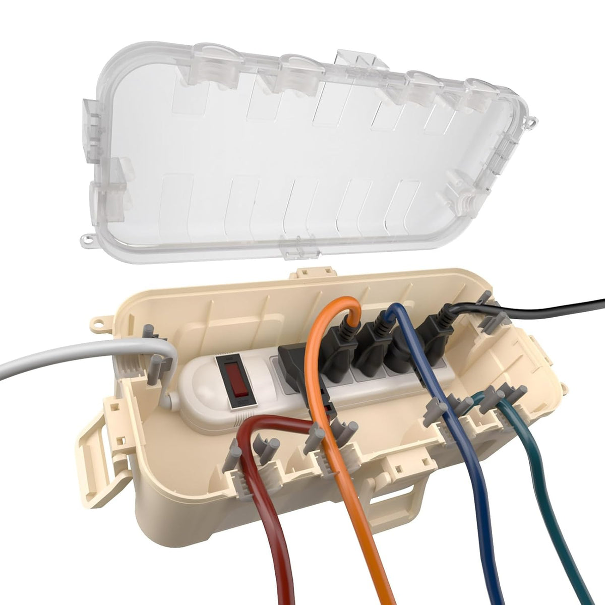 Flemoon Medium IP54 Waterproof Outdoor Electrical Box with Clear Lid