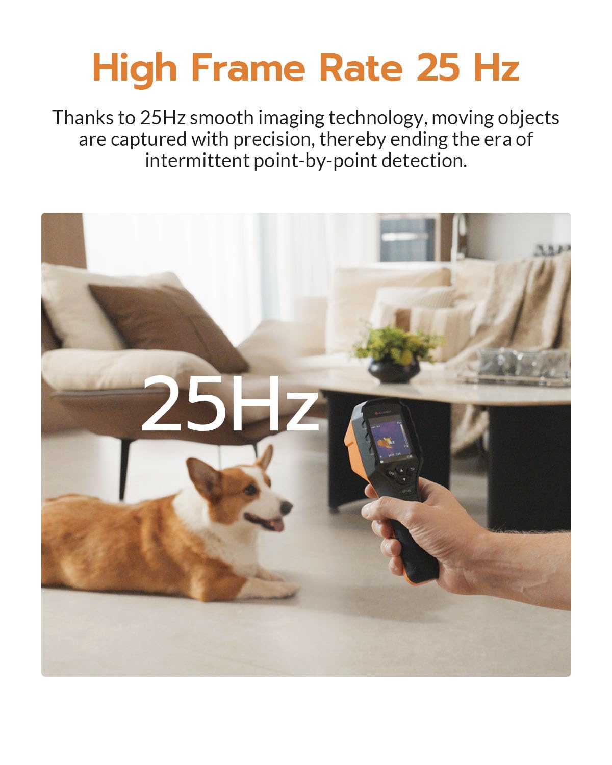 GT14S Thermal Imaging Camera with Edge Enhancement, Thermometer Mode | Infrared Camera -4°F to 1202°F Range, 240g Compact Design, 25Hz Image Frequency, 14H Runtime for HVAC/Home Inspection