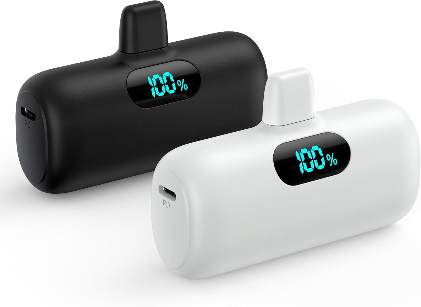 [2 Pack]Small Portable Charger for iPhone,Upgraded 5000mAh PD Fast Charging Power Bank,Cute Mini Portable Phone Charger Battery Pack Compatible with iPhone 14/14 Pro Max/13/13 Pro/12 Pro/11/XR/X/8 etc