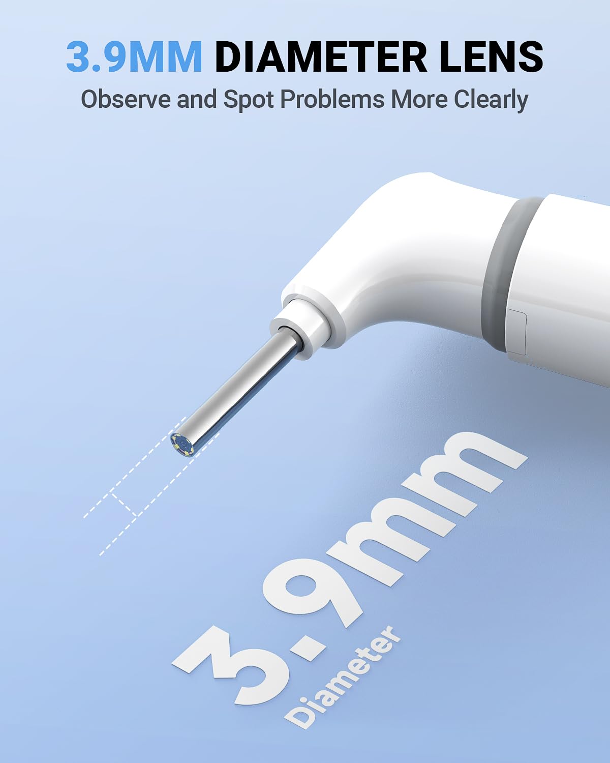 WiFi Otoscope, HD Otoscope Camera with Light, Ear Checker for Kids & Adults | Wireless Ear Scope, Compatible with iPhone & Android, 3.9mm Thin lens, 6 LED lights, Split-Screen View, Photo & Video Taking