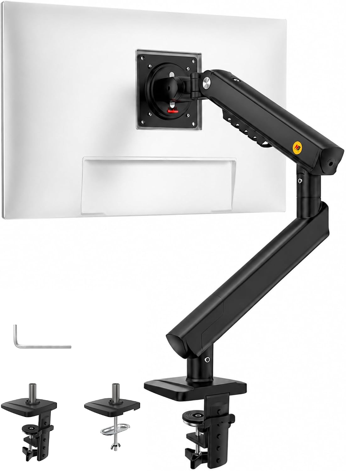 NB SmooVex™ Monitor Mount, Monitor Stand fits up to 32 Inch, Mechanical Spring Mount, VESA 75/100 mm, Model-A5(Black)