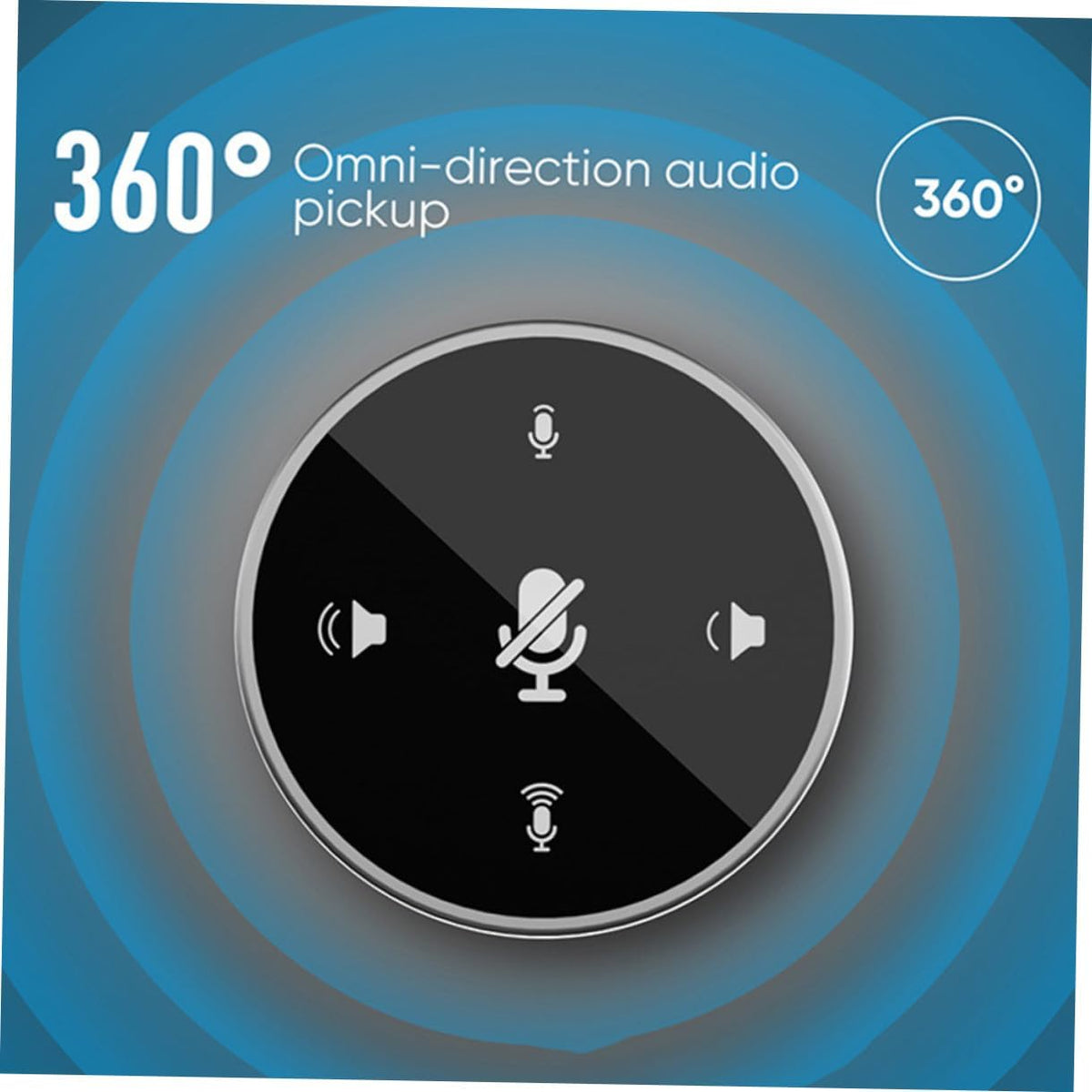 Omnidirectional USB Desktop Microphone for Video Conference Game Chatting Live Streaming Noise Reduction Compact Portable Design Plug and Play Compatible with Computer