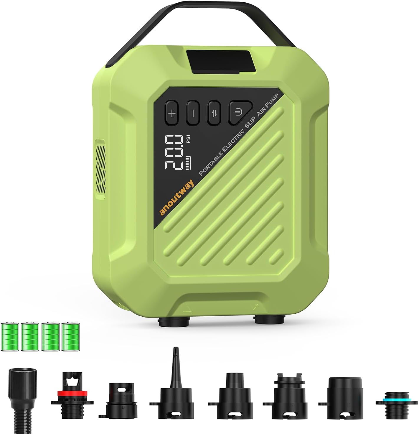 Paddle Board Electric Pump High Pressure Rechargeable Auto-Off | 20PSI Battery Powered Cordless Portable Inflatable Automatic Inflation Deflation SUP Accessories Kayak Tent Air Pump