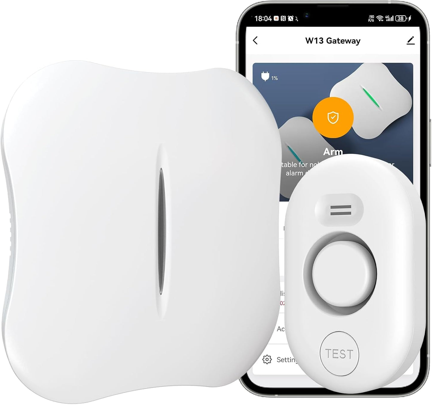 WiFi Water Leak Detector for Home with App Notification, 1 Gateway + 1 WD61 Sensor, 120dB Water Flood/Drip Alarm for Basement/Kitchen/Bathroom/Toilet/Laundry Room, Sink/Drain/Pipe/Faucet Leakage Alert