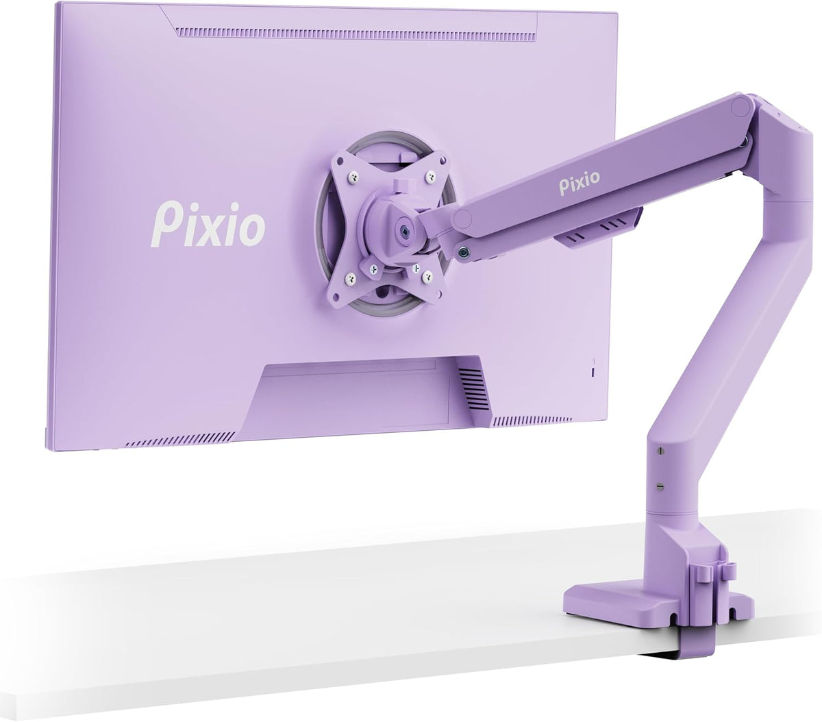 Pixio PS1D Wave Mint Green Dual Monitor Arm Stand Desk Mount - Fits up to 32 inches Monitors and up to 19.8lbs. VESA Compatibility and Integrated Cable Management