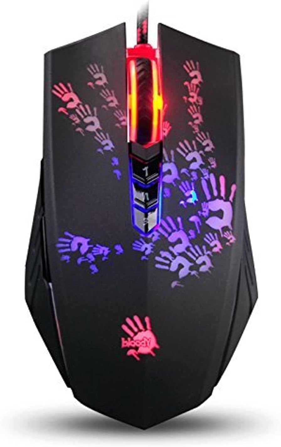 Bloody A70x Optical Gaming Mouse with Light Strike (LK) Switch & Scroll - Fully Programmable and Advance Macros (A70x-MatteBlack)