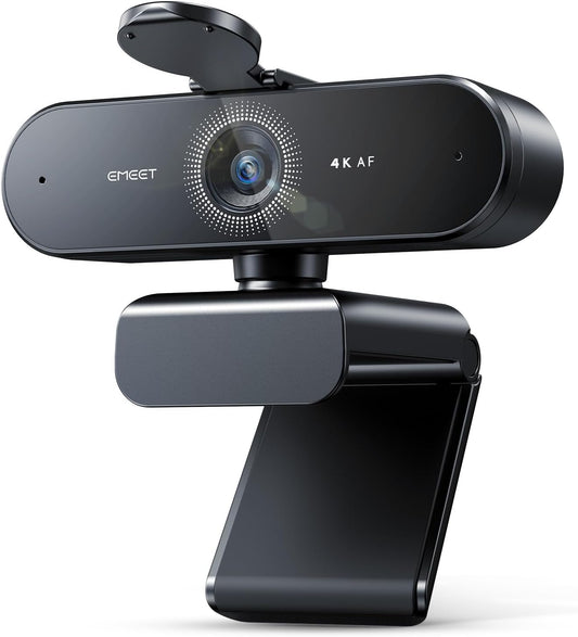 EMEET NOVA 4K Webcam for PC, Ultra 4K HD, PDAF Autofocus, Dual Omni Mics | 73° FOV, Auto Light Correction, USB-A, Privacy Cover, Ideal for High-End Business Meetings&Live Streaming