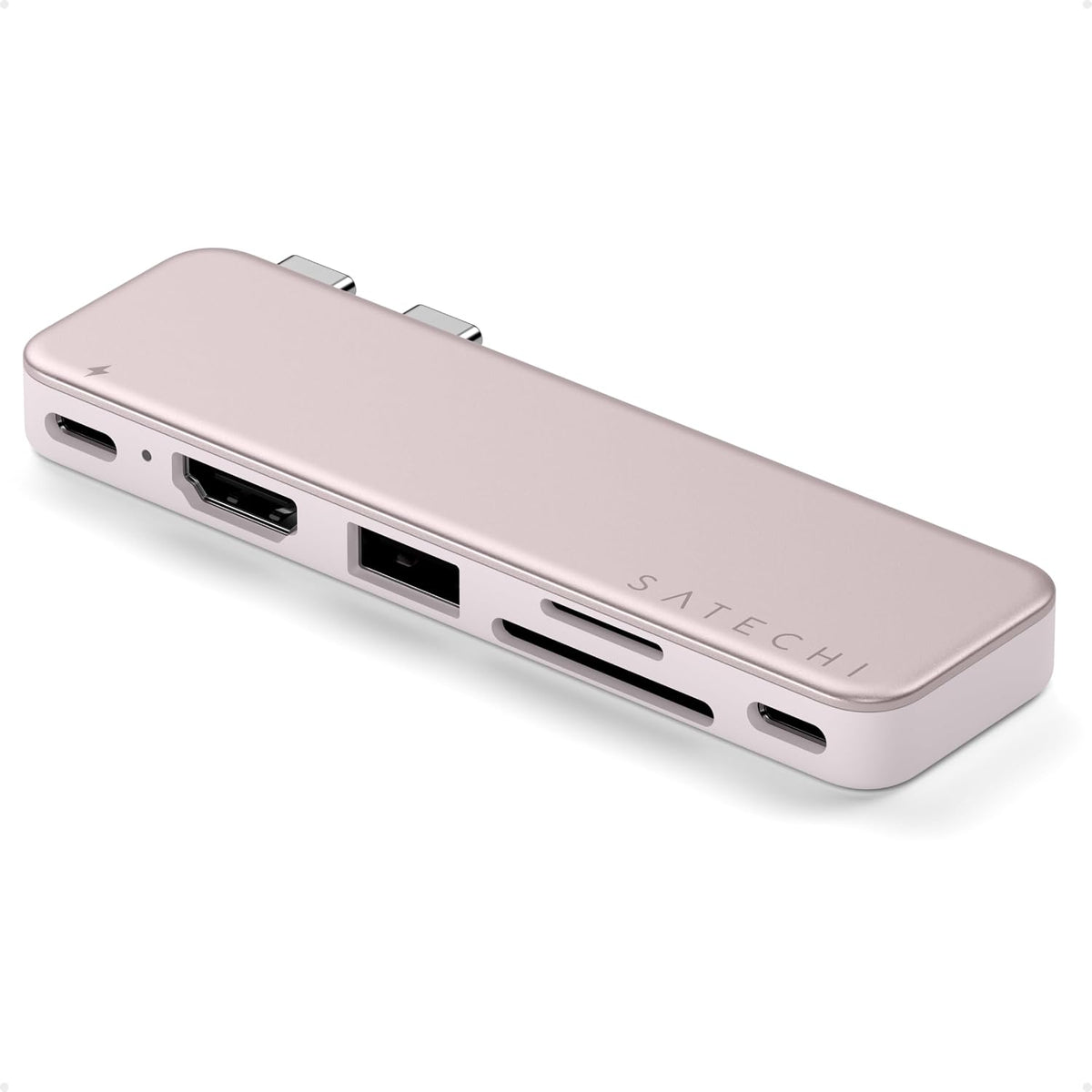 Satechi 6-in-2 USB-C Snap Hub, 4K/60Hz HDMI, for MacBook Neo, Blush