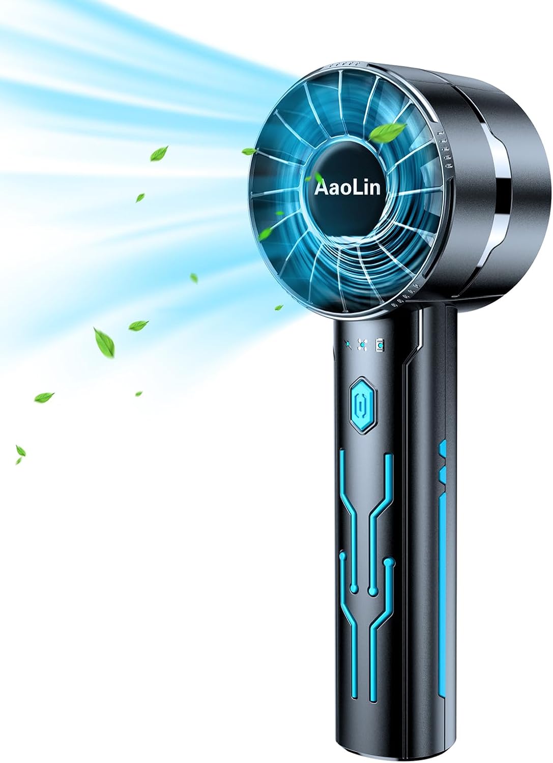 Portable High Speed Mini Handheld Fan, USB Rechargeable Neck Personal Mini Fan(7000 RPM high speed motor,Lasts 4-16 Hours) 4-speed powerful Wind Fans for Summer Outdoor Traveling,Gifts for Kids